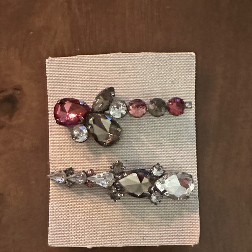 Anthropologie Pink and Silver Hairpin Set
